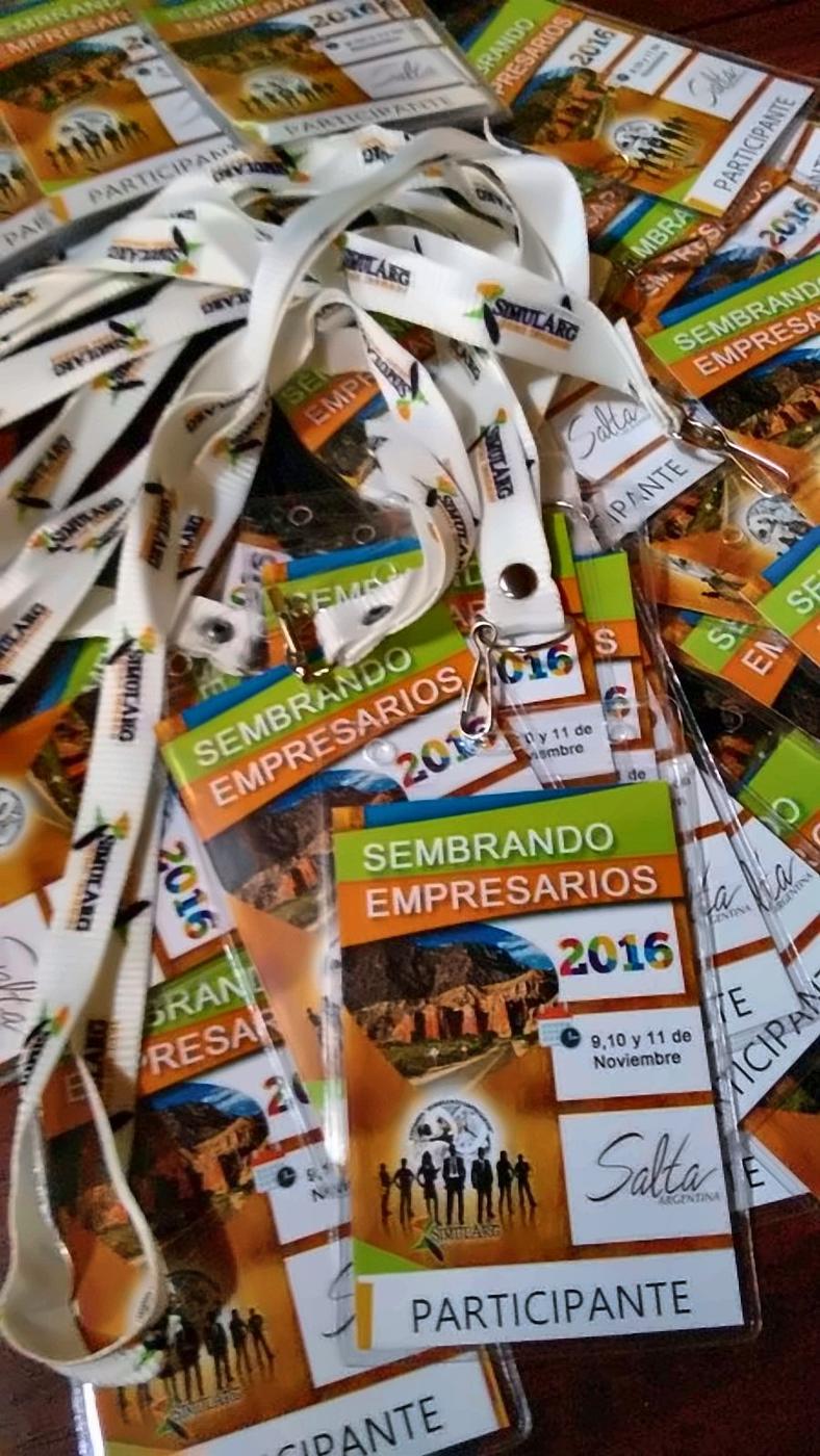Credenciales de participante de la Final 2016 en Salta